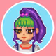 Pixel gamer chick