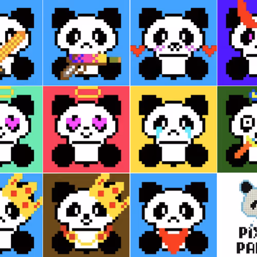Pixel Panda Face
