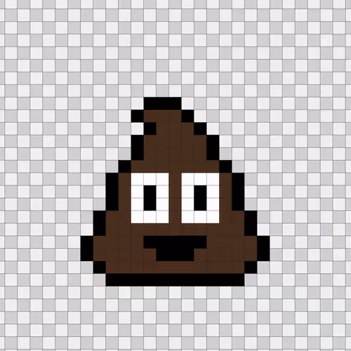 Pixel Poo Emoji #001