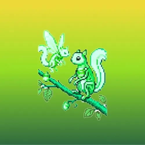 Pixel Squirrel with Fairy #10