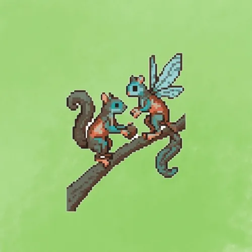 Pixel Squirrel with Fairy #5