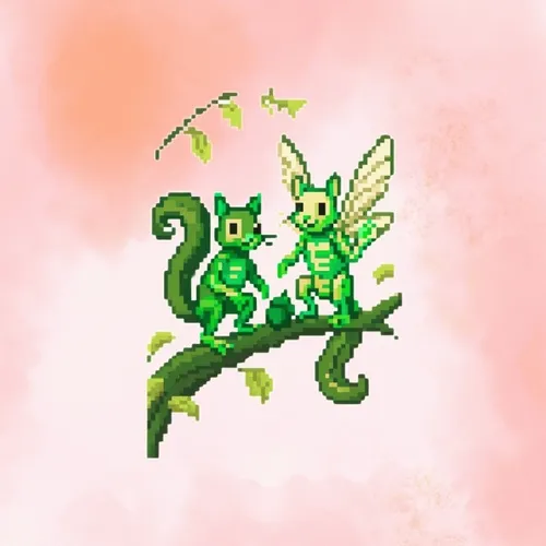 Pixel Squirrel with Fairy #8