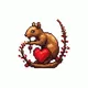 Pixel Squirrel with Heart #1