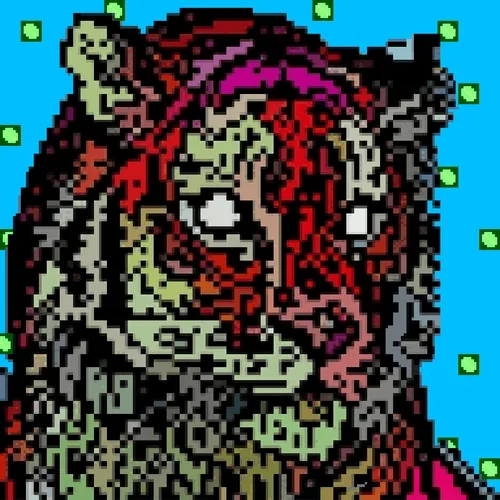 Pixel tiger art