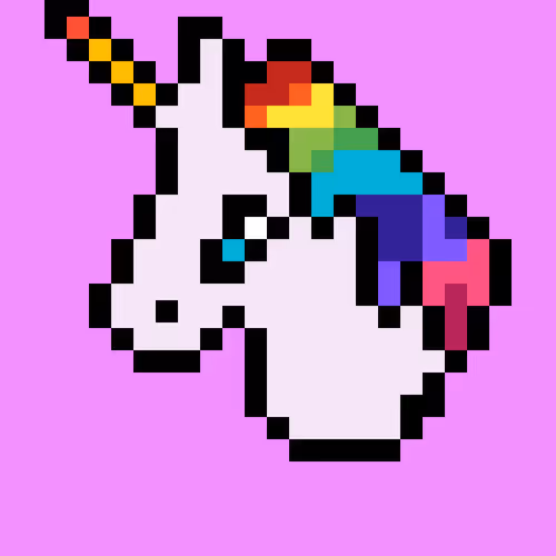 Pixel Unicorn Heads