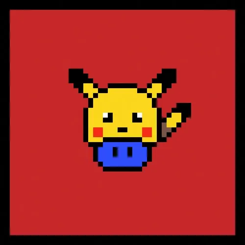 Pixelated Pikachu by Soki_Pixelated_Art