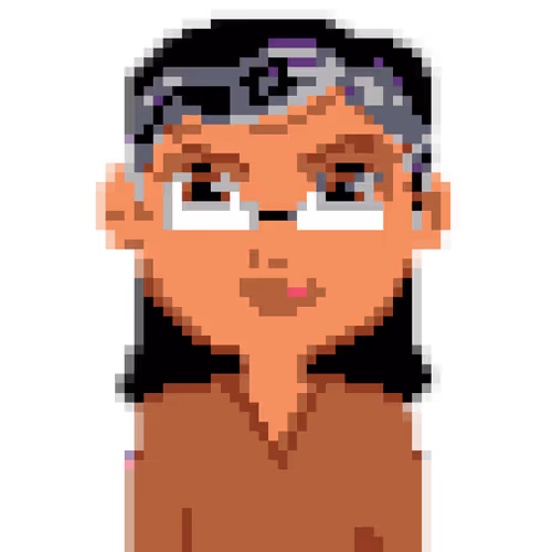 Glasses pixel man