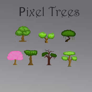 Pixels animated trees