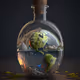 Planet Earth in glass