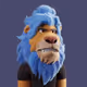 Plushy 3D Lazy Lion #1066 - old
