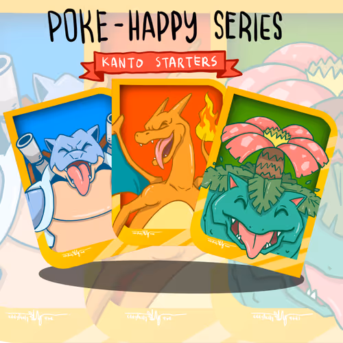 Poke-Happy Series (Kanto Starters) - old