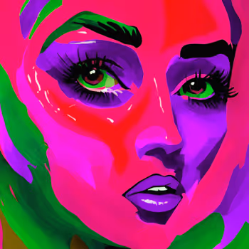 pop art blond woman