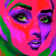 pop art blond woman