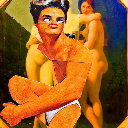 Portrait of a lgbt on lady - old