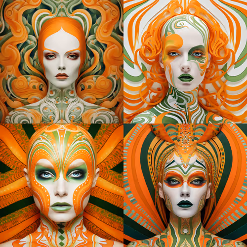 Portrait of a psychedelic model