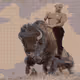 President Putin Riding a Bison