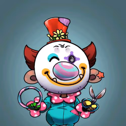 pretty mischievous clown