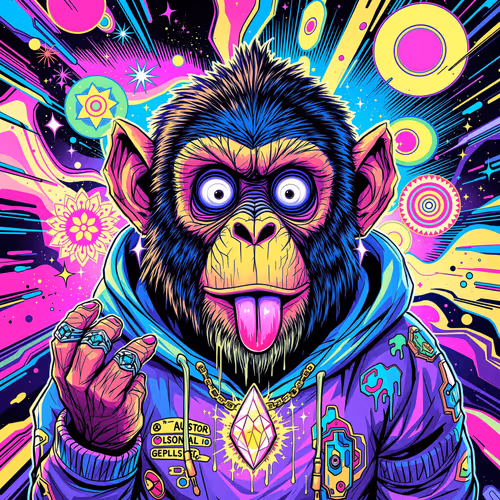 PrismDrip Simian: Tongue-Out Nova