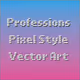 Professions Pixel Style Vector Art