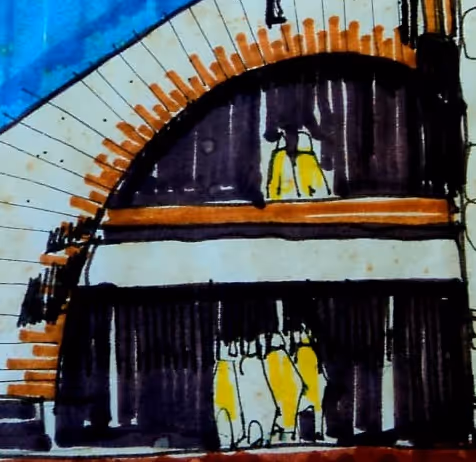 proyectos de fachadas a mano alzada