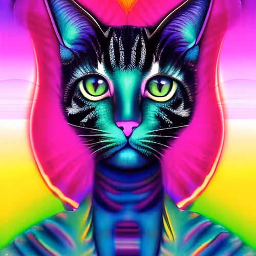 Psychedelic Alien Cats