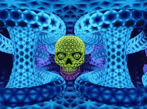 Psychedelic skull dts