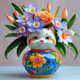 Purr-fect floral masterpieces!