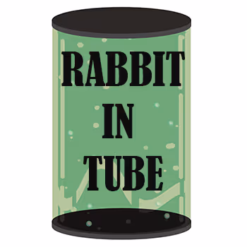 Rabbit in tube. - old
