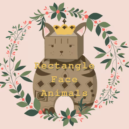 Rectangle face animals - old