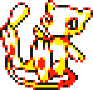 Red and Blue Pokemon Sprites