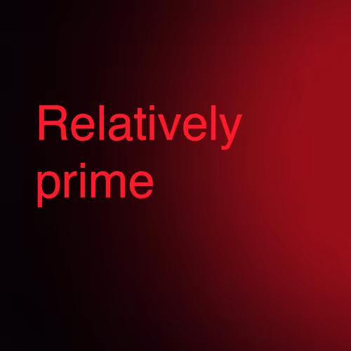 Relatively prime
