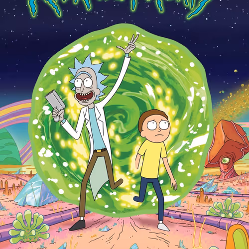 rick and morty painting