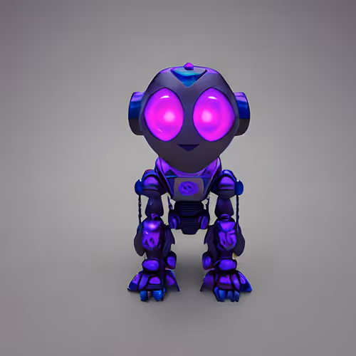 Robot Purple Monkey