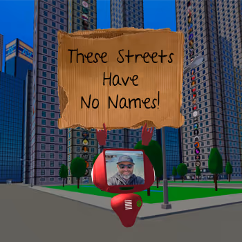 Robot With Sign