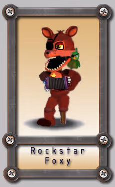Rockstar Foxy card. - old