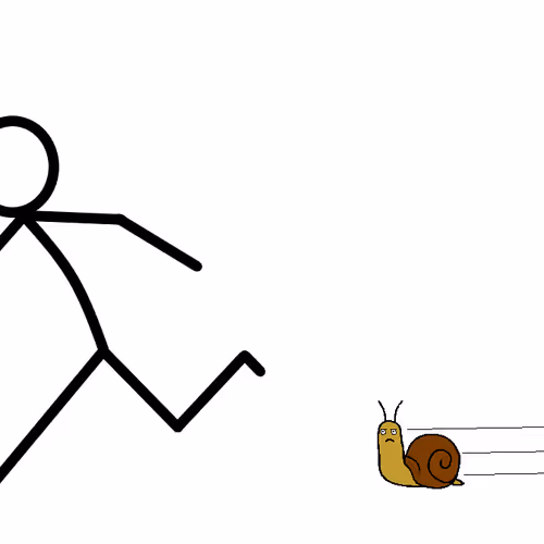 Running away from the snail