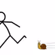Running away from the snail