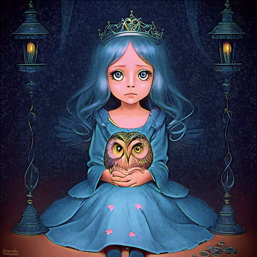 Sad owl princess