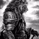 sad lion