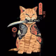 samurai cat art