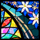 Stained glass style illustration - old