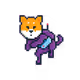 Shiba Inu Dogs Flying to the Moon - old