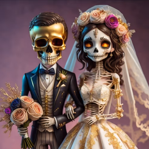 Skeleton Couple's Pre-Wedding Photo Gallery