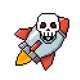 Skull and Rocket - old