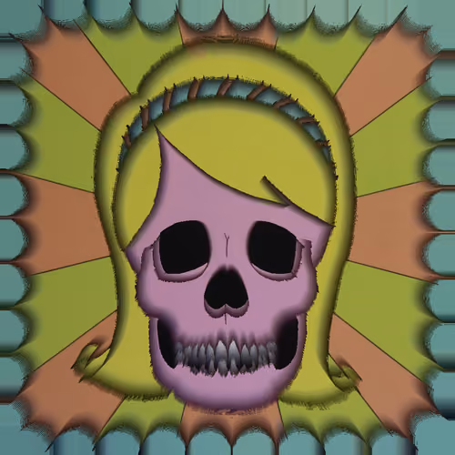 Skull Girl Retro