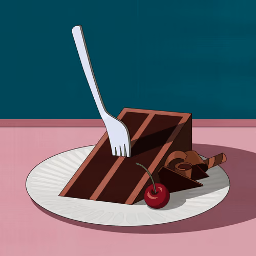 Slice of Delicious chocolate Cake