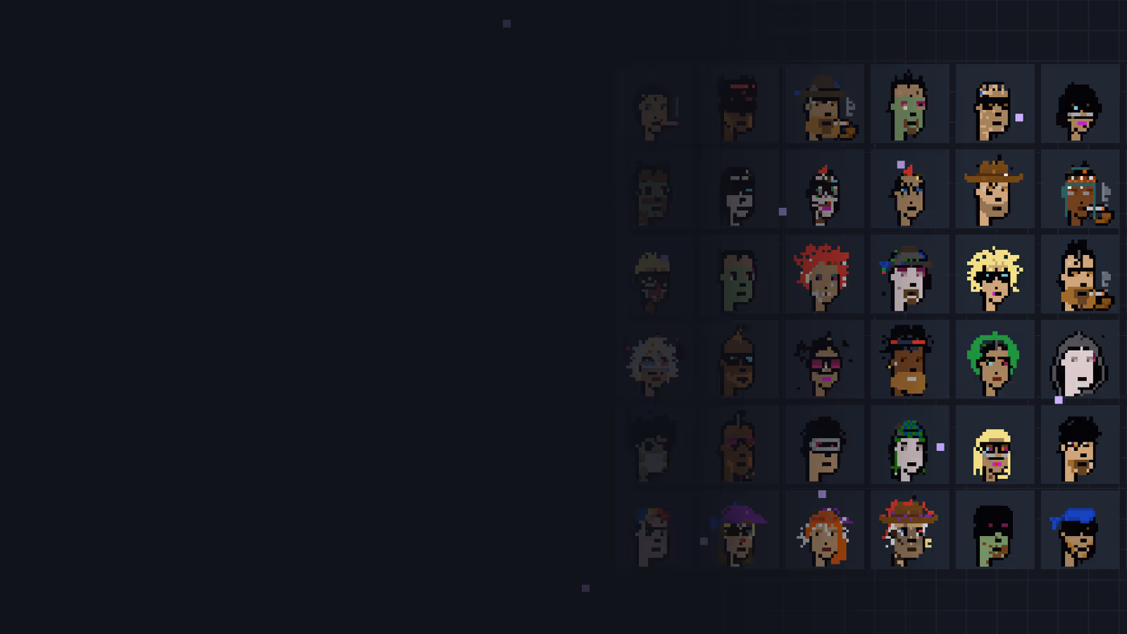 Pixel-art Slonks characters from the NFT collection, showing on-chain AI reconstructions inspired by CryptoPunks.