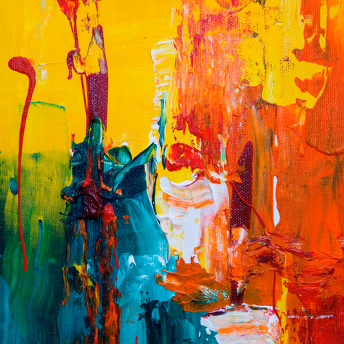 small abstract expressionist painting - old