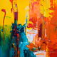 small abstract expressionist painting - old