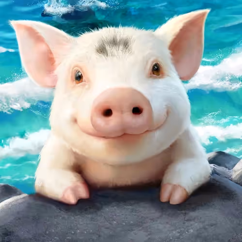 Smiling pig